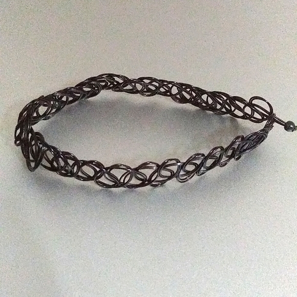 90's Choker Necklace Black Double Stringed - Picture 4 of 6